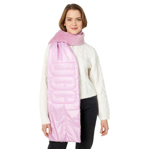 All Weather Sherpa Puffer Scarf Rose Quartz One Size🐻 - Picture 2 of 3